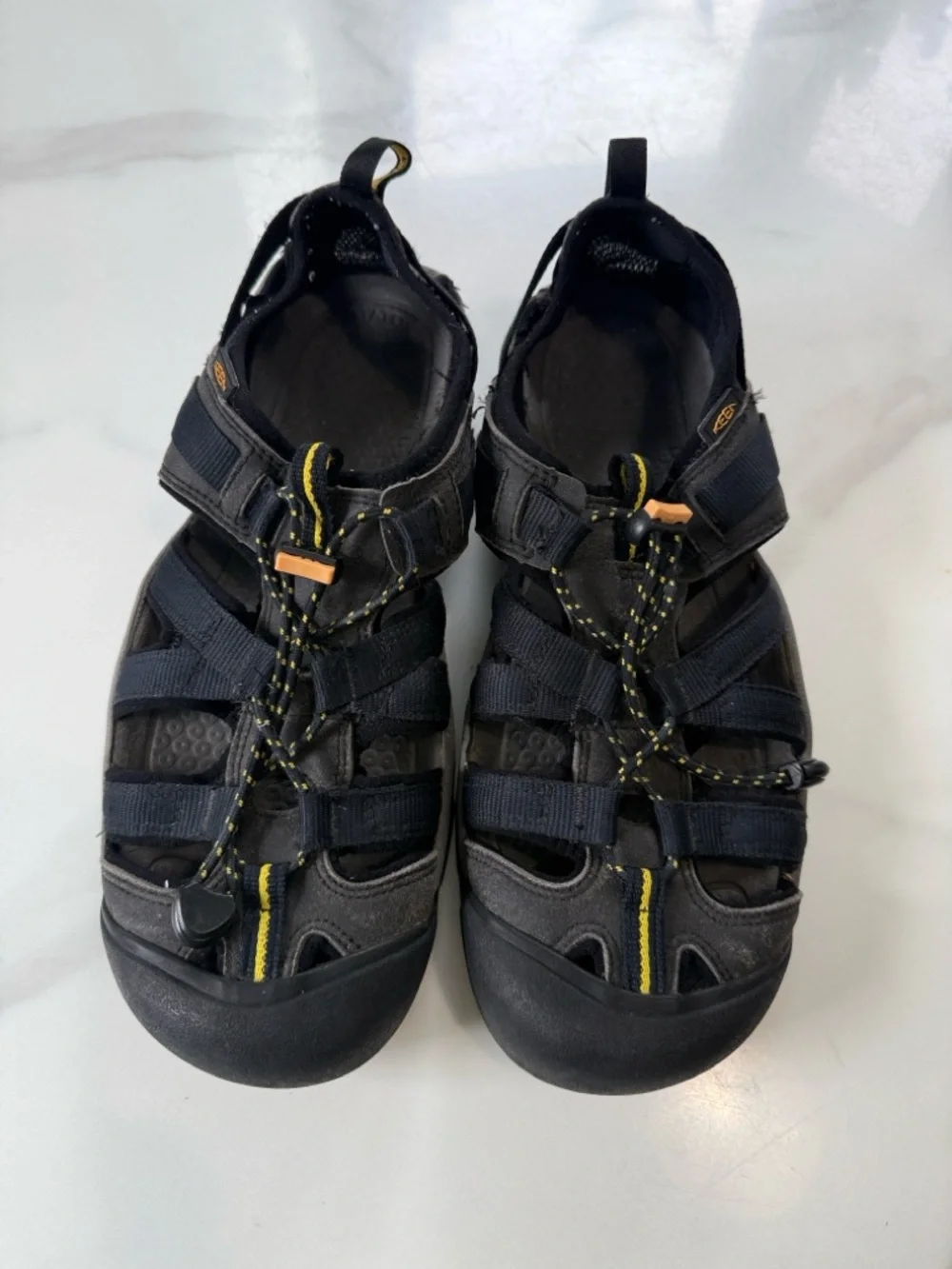 Keen Black with Orange Tread Outdoor Sandals